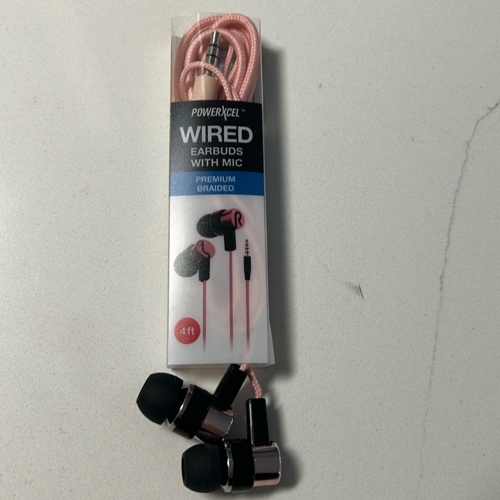PowerXcel Wired Earbuds with Mic